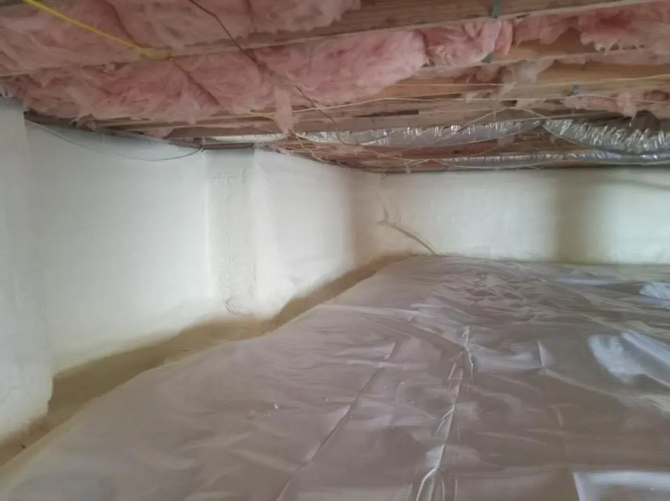 Crawl space encapsulation with closed-cell spray foam for Roof Leak Repair in Suncrest